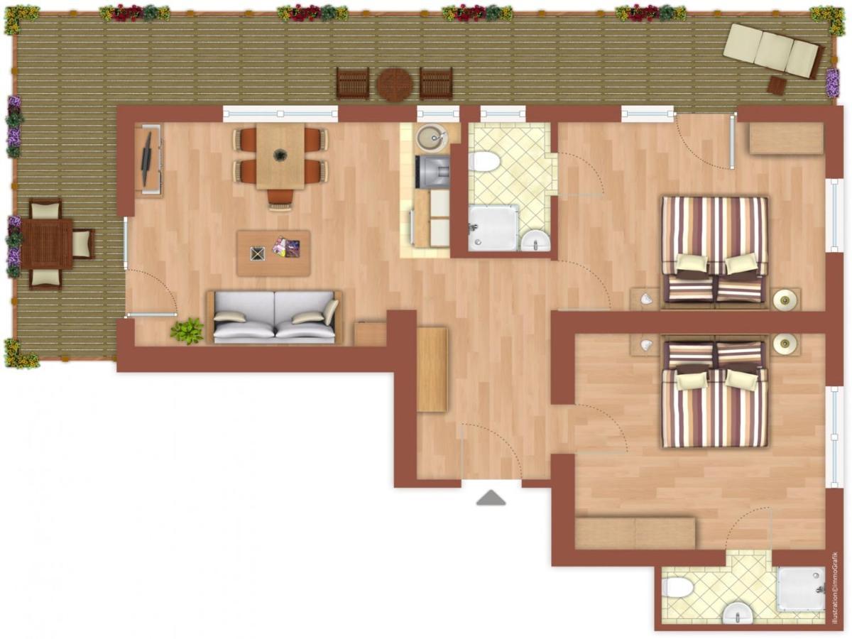 Rosenhof Am See Ferienwohnung Seerosensuite Тирзе Экстерьер фото